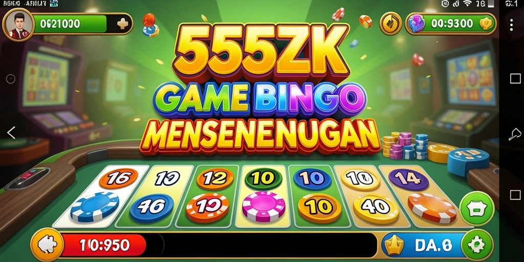 Tampilan gameplay seru di 555ZK dengan kartu Bingo yang menantang.