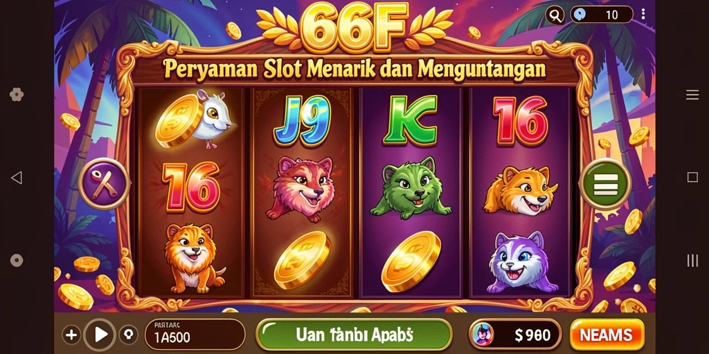 Tampilan menawan dari gameplay Slot 666F yang mengasyikkan.