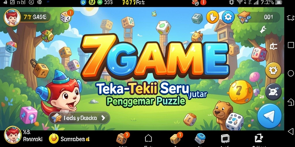 Gameplay seru dalam 7GAME yang menampilkan banyak teka-teki menarik.
