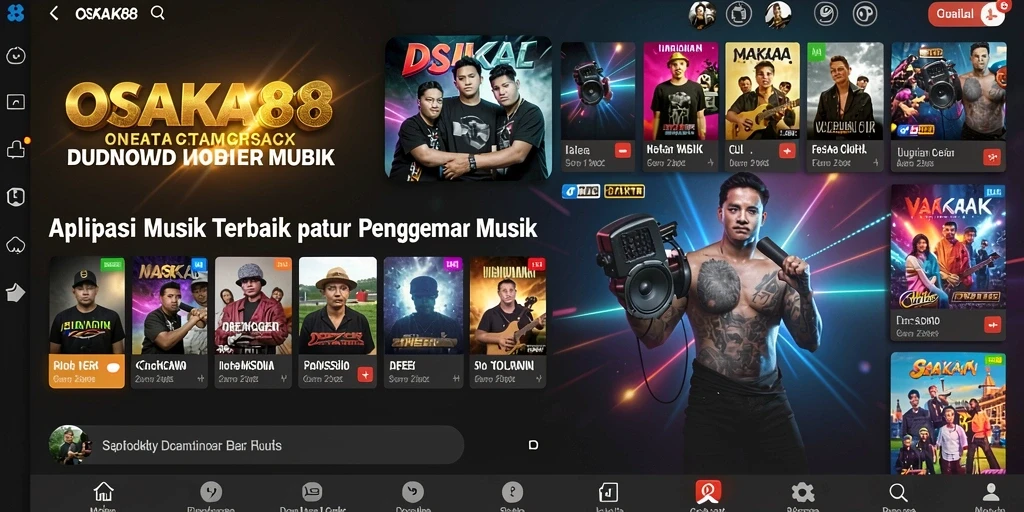 Tampilan screenshot utama OSAKA88 menampilkan gameplay menarik yang melibatkan musik.