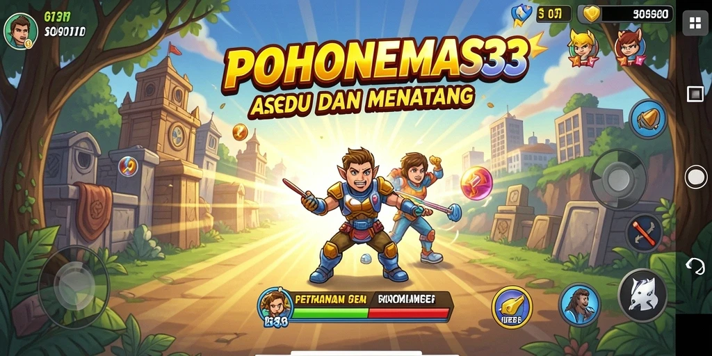 Tangkapan layar POHONEMAS33 menunjukkan aksi seru dalam permainan arcade.