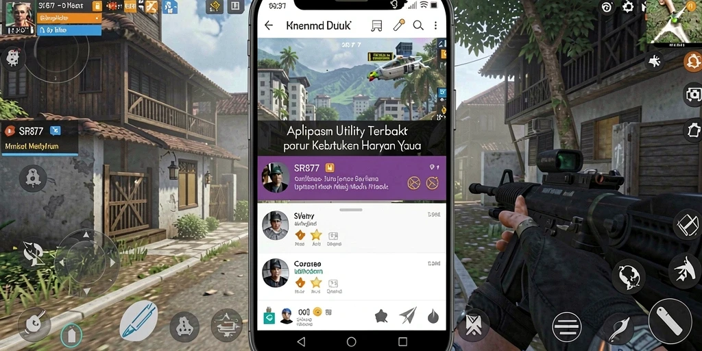Tampilan antarmuka aplikasi SR877 yang sederhana dan intuitif.