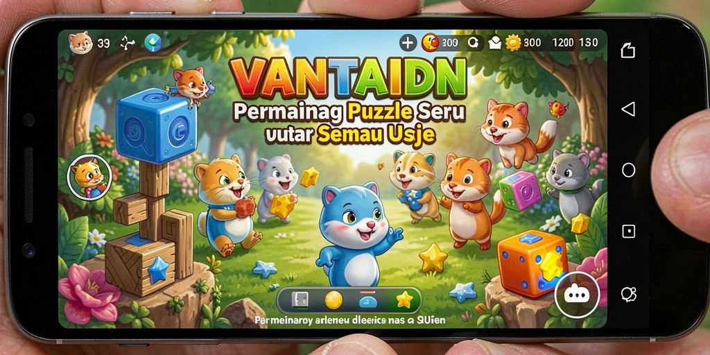 Tangkapan layar menunjukkan gameplay menantang VANTAIDN dengan puzzle yang menarik.